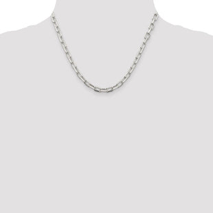 Sterling Silver Diamond-cut Long Link Cable Chain (Style QAR150-18)