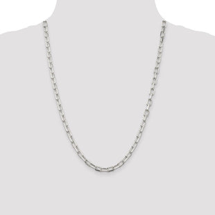 Sterling Silver Diamond-cut Long Link Cable Chain (Style QAR150-24)