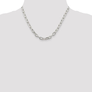 Sterling Silver Diamond-cut Long Link Cable Chain (Style QAR180-18)
