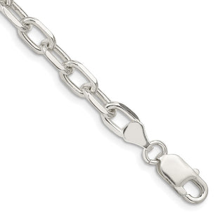 Sterling Silver Diamond-cut Long Link Cable Chain (Style QAR180-8)