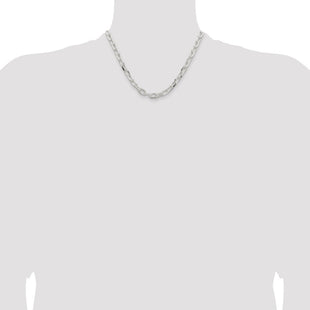 Sterling Silver Diamond-cut Long Link Cable Chain (Style QAR200-18)
