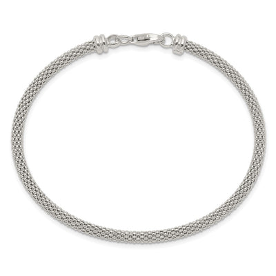 Sterling Silver Textured w/Clasp Bangle