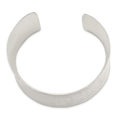 Sterling Silver Hammered Cuff Bangle