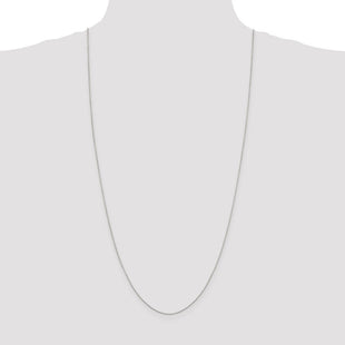 Sterling Silver 8 Sided Diamond-cut Box Chain (Style QBR015-30)