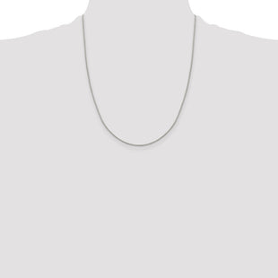 Sterling Silver 8 Sided Diamond-cut Box Chain (Style QBR022-22)