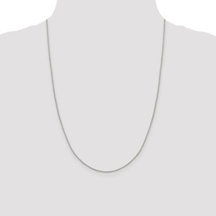 Sterling Silver 8 Sided Diamond-cut Box Chain (Style QBR022-24)