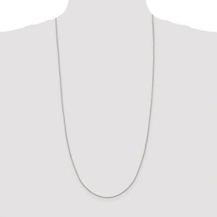 Sterling Silver Rhodium-plated 8 Sided Diamond-cut Box Chain (Style QBR022R-30)