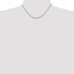 Sterling Silver 8 Sided Diamond-cut Box Chain (Style QBR035-16)