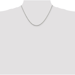 Sterling Silver 8 Sided Diamond-cut Box Chain (Style QBR035-18)