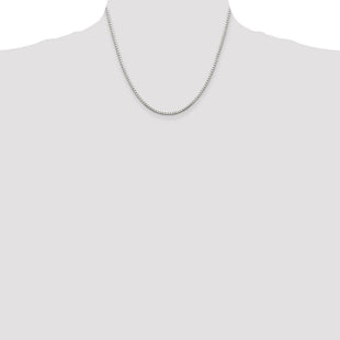Sterling Silver 8 Sided Diamond-cut Box Chain (Style QBR040-18)