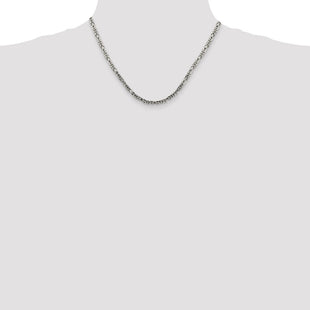 Sterling Silver Byzantine Chain (Style QBZ080-18)