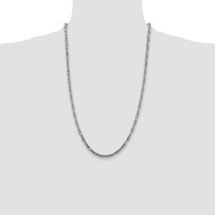 Sterling Silver Byzantine Chain (Style QBZ080-26)