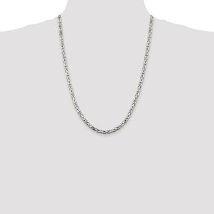 Sterling Silver Byzantine Chain (Style QBZ100-24)