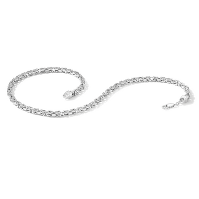 Sterling Silver Byzantine Chain, 20 x 5mm