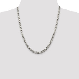 Sterling Silver Byzantine Chain (Style QBZ120-22)