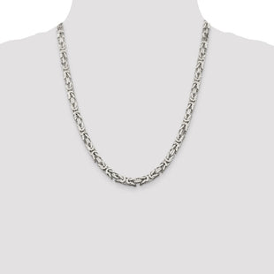 Sterling Silver Byzantine Chain (Style QBZ150-22)