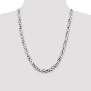 Sterling Silver Byzantine Chain (Style QBZ180-24)
