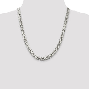 Sterling Silver Byzantine Chain (Style QBZ200-22)