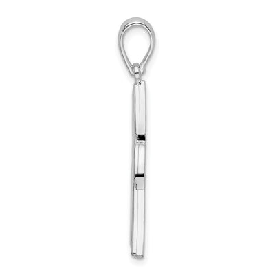 De-Ani Sterling Silver Rhodium-Plated Polished Celtic Trinity Knot Pendant