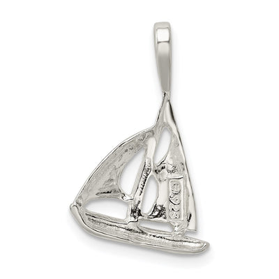 Sterling Silver Sailboat Charm, 25 x 16mm