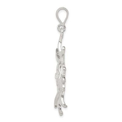 Sterling Silver Sun Pendant, 28 x 22mm