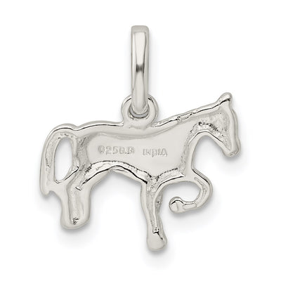 Sterling Silver Horse Charm, 15 x 17mm