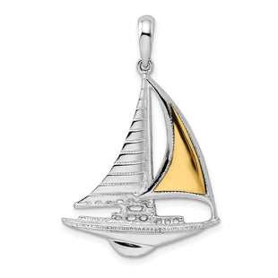Silver/14k Two-Tone Pendants Style QC10789G - Classique Jewelry Inc.