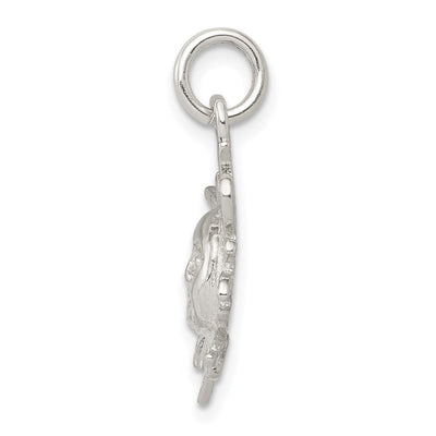 Sterling Silver Sun Charm, 24 x 17mm
