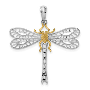 Silver/14k Two-Tone Pendants Style QC10880G - Classique Jewelry Inc.