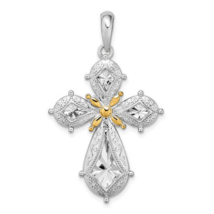 Silver/14k Two-Tone Pendants Style QC10893G - Classique Jewelry Inc.