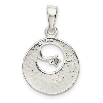 Sterling Silver Flash Gold Plated LOVE YOU TO THE MOON Pendant