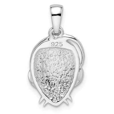 Sterling Silver Rhodium-plated Preciosa Crystal Mouse Pendant