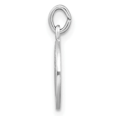 Sterling Silver Rhodium-plated Polished Solid 1st Holy Communion Pendant, 16.69 x 11.45mm