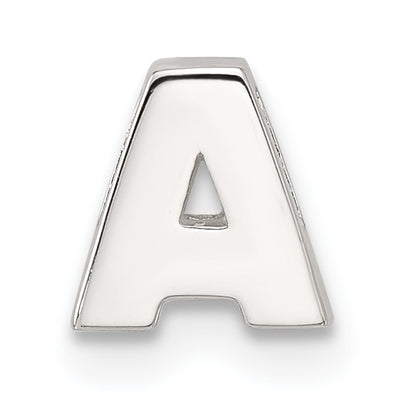 Sterling Silver E-coated Letter Slide Charm