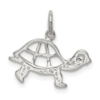 Sterling Silver Turtle Charm, 10 x 17mm