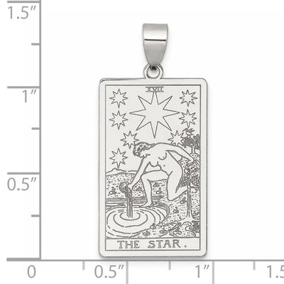 Sterling Silver The Star Tarot Card Pendant