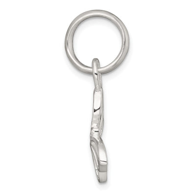 Sterling Silver Polished Cut-out Butterfly Pendant
