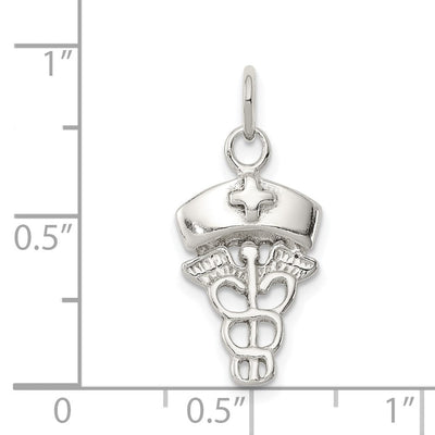Sterling Silver Nurse Symbol Charm, 21 x 11mm