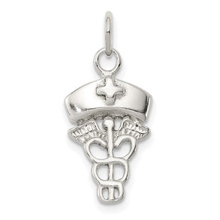 Sterling Silver Nurse Symbol Charm (Style QC145)