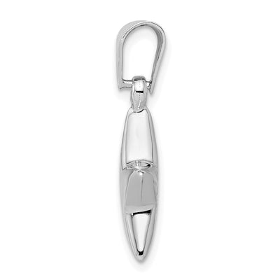 Sterling Silver Rhodium-plated Star Charm, 23 x 16mm