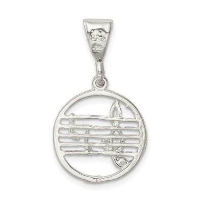 Sterling Silver Music Staff Charm
