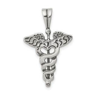 Sterling Silver Caduceus Charm (Style QC1634)