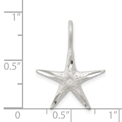 Sterling Silver Starfish Charm, 23 x 18mm