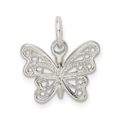 Sterling Silver Butterfly Charm, 20 x 17mm