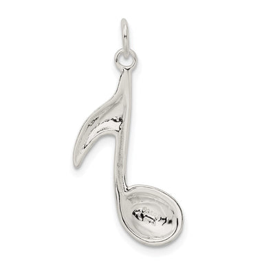 Sterling Silver Music Note Charm, 15 x 10mm