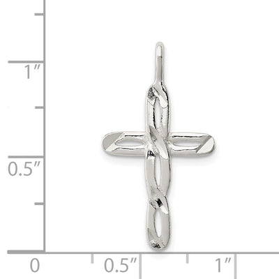 Sterling Silver Cross Pendant, 30 x 16mm