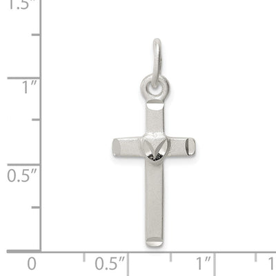 Sterling Silver Latin Cross Pendant, 30 x 11mm
