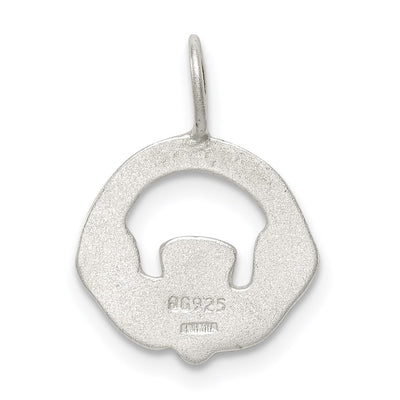 Sterling Silver Satin Claddagh Charm
