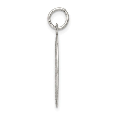 Sterling Silver Rhodium-plated Wedding Bells Disc Charm, 27 x 20mm