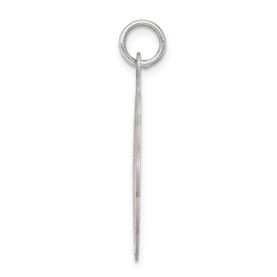 Sterling Silver Rhodium-plated Wedding Bells Disc Charm, 30 x 23mm
